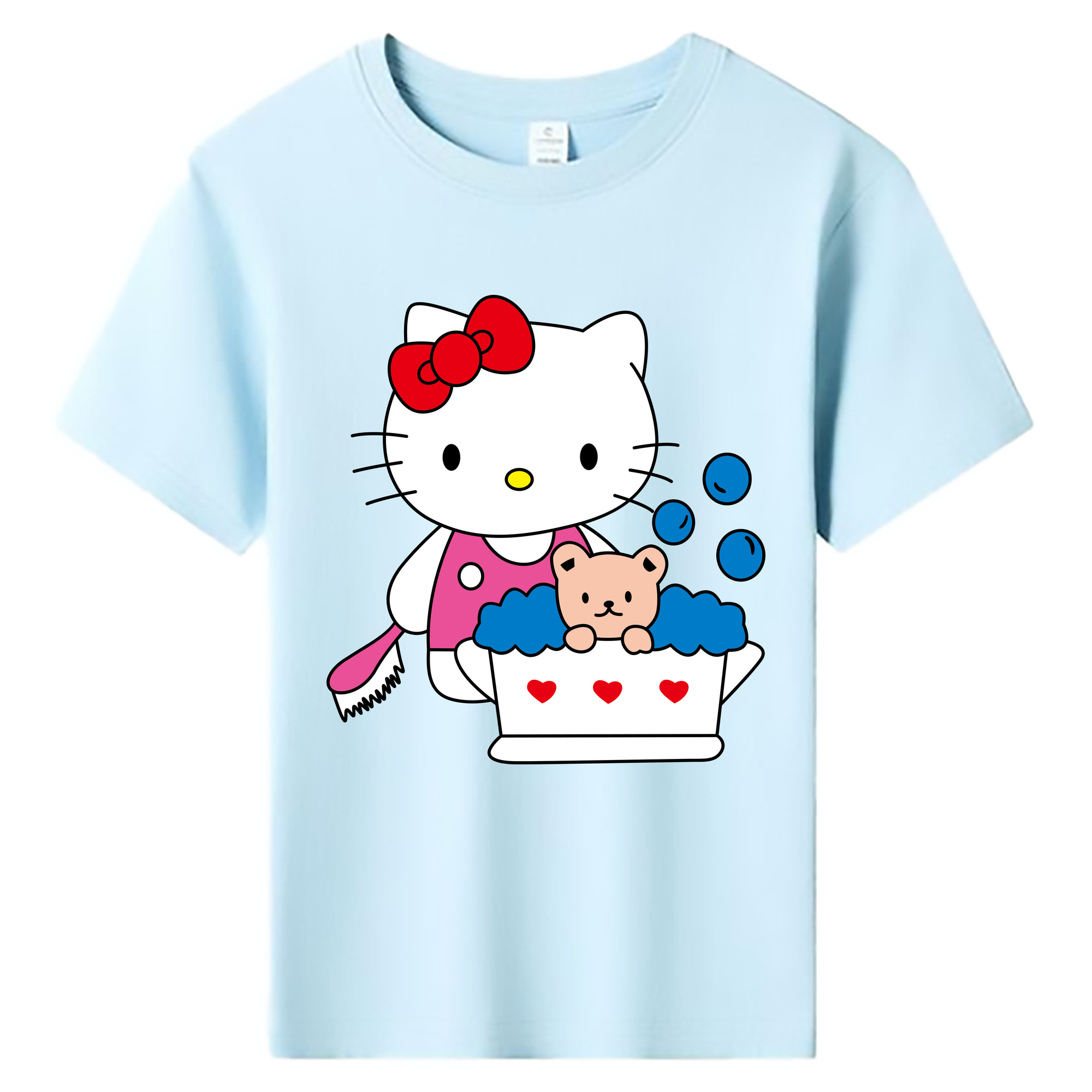 （画像用） Hello Kitty ハローキティ 綿100％キッズTシャツ（フロントプリント）